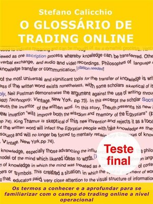 cover image of O glossário de trading online